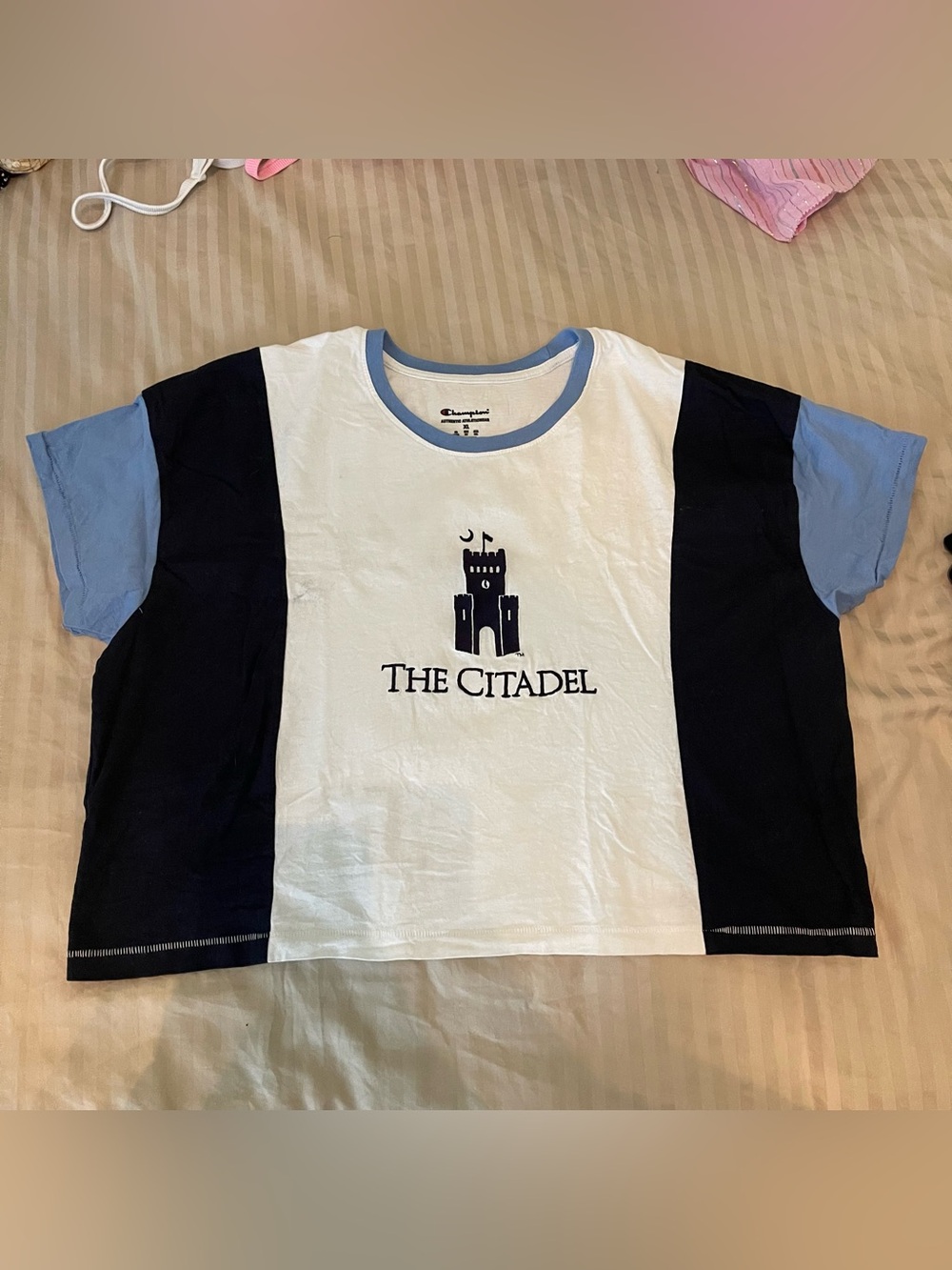 The Citadel color block tee